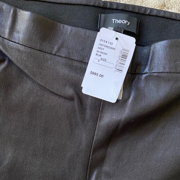 Theory • Leather High-Waist Legging • High rise legging size 4 - Picture 2 of 12